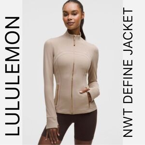 NWT AUTHENTIC LULULEMON DEFINE NUTMEG JACKET WITH GOLD HARDWARE
